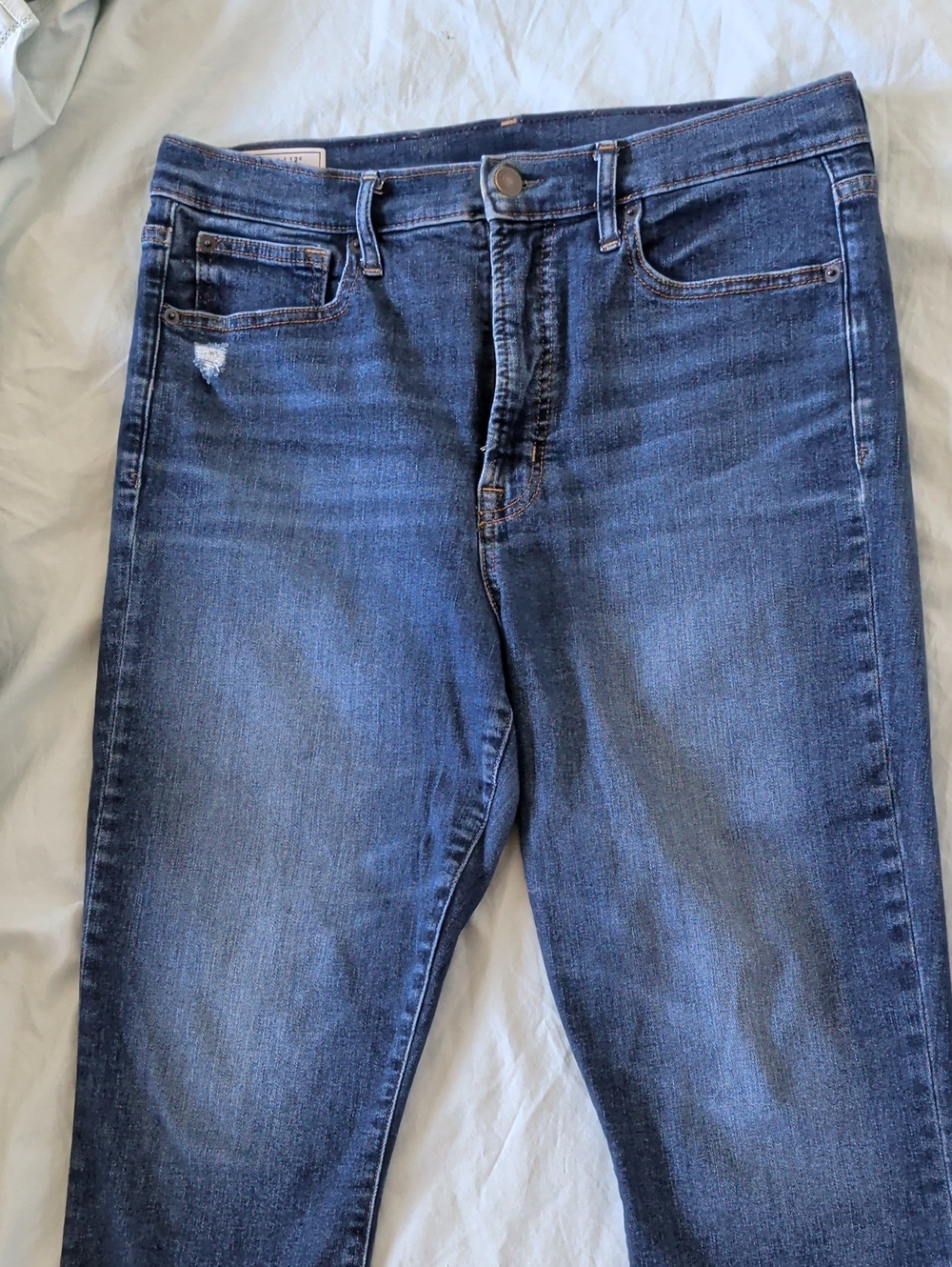 GAP Women's True Skinny Ankle Sky High Jeans in Dark Blue Wash